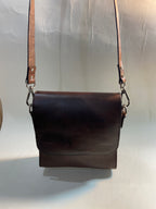 Vegetable tanned crossbody bag