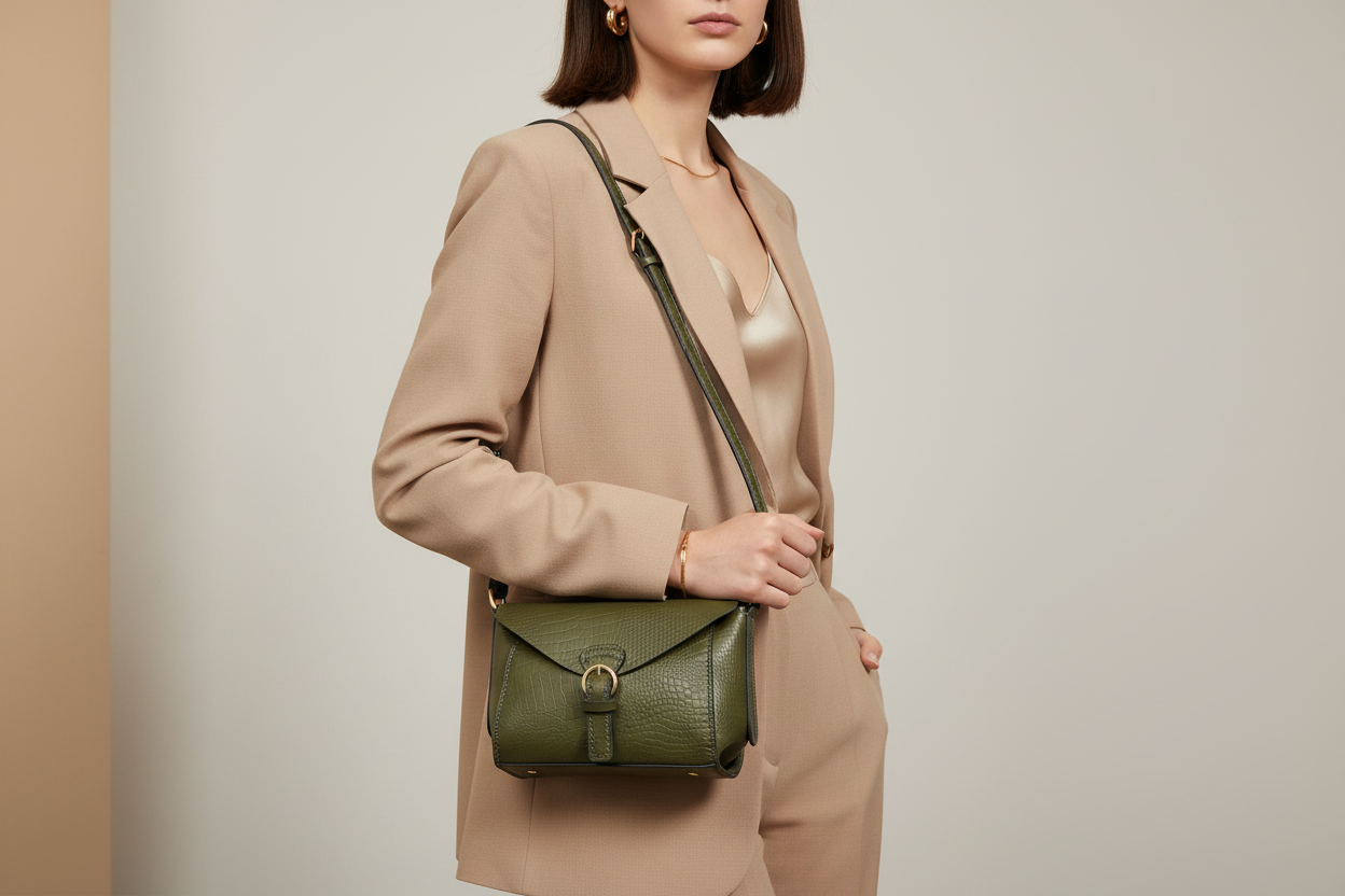 Scarlet Olive Green crossbody bag