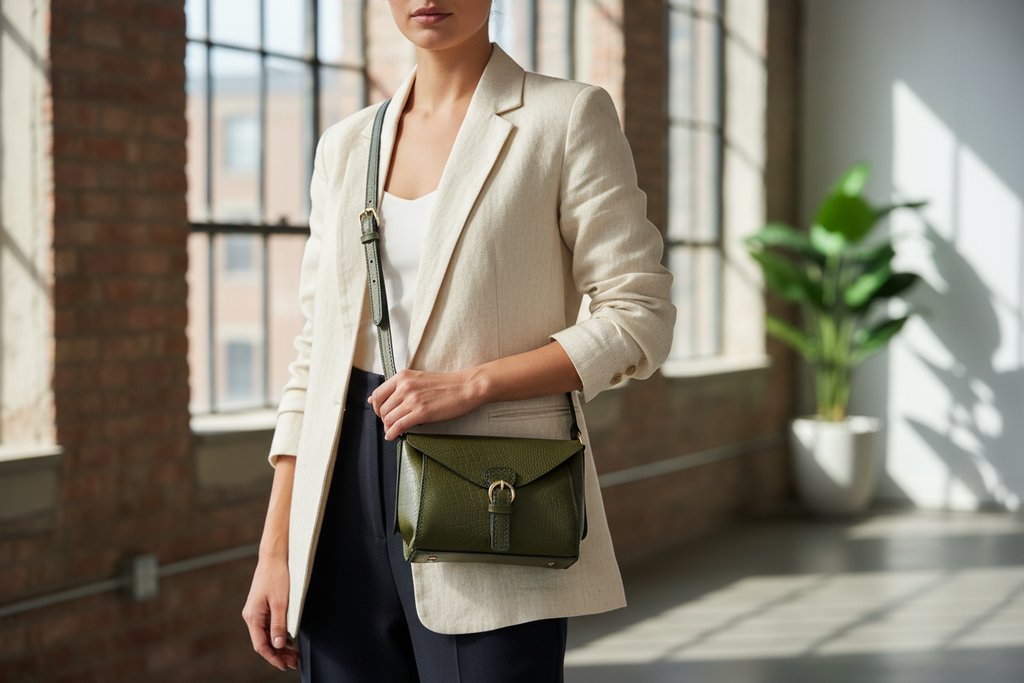 Scarlet Olive Green crossbody bag
