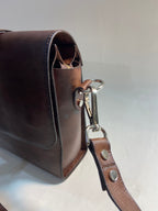 Vegetable tanned crossbody bag