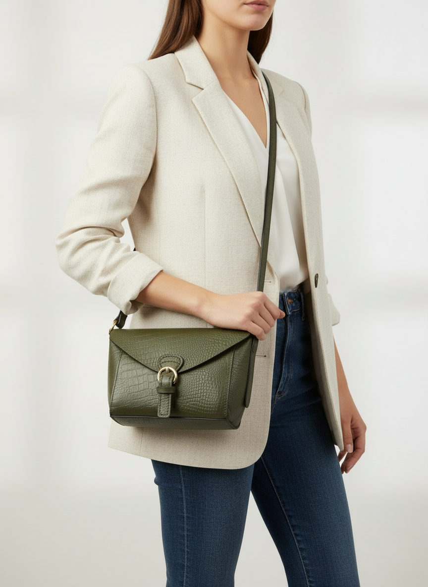 Scarlet Olive Green crossbody bag