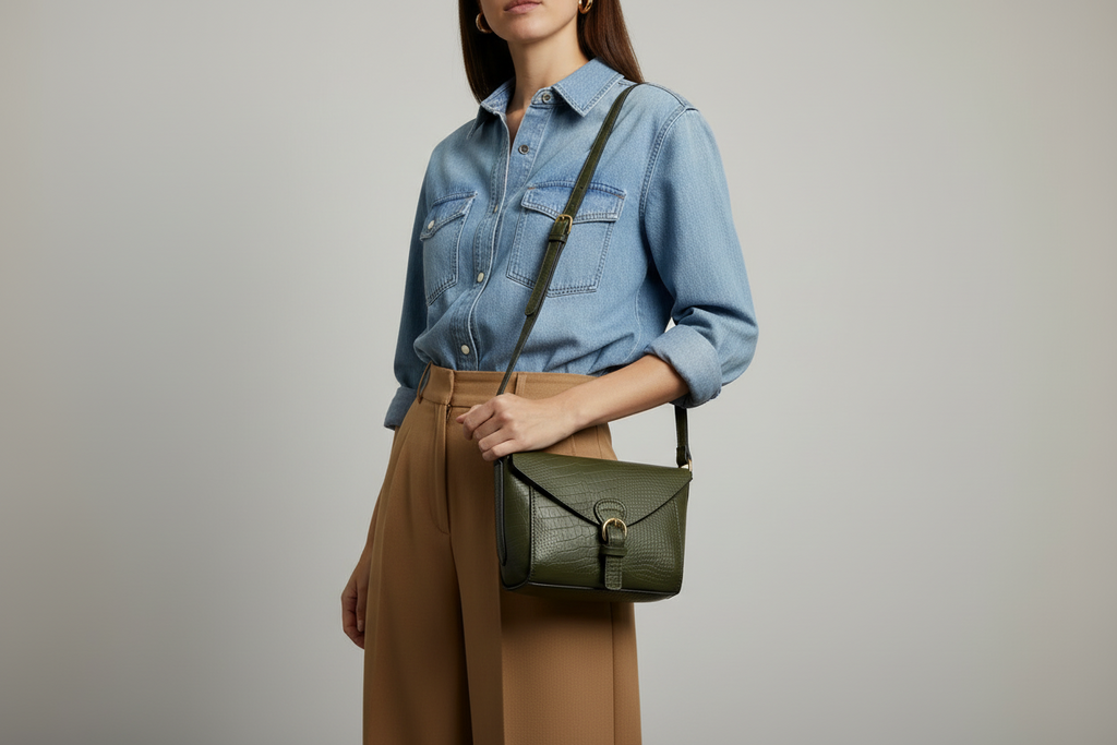 Scarlet Olive Green crossbody bag