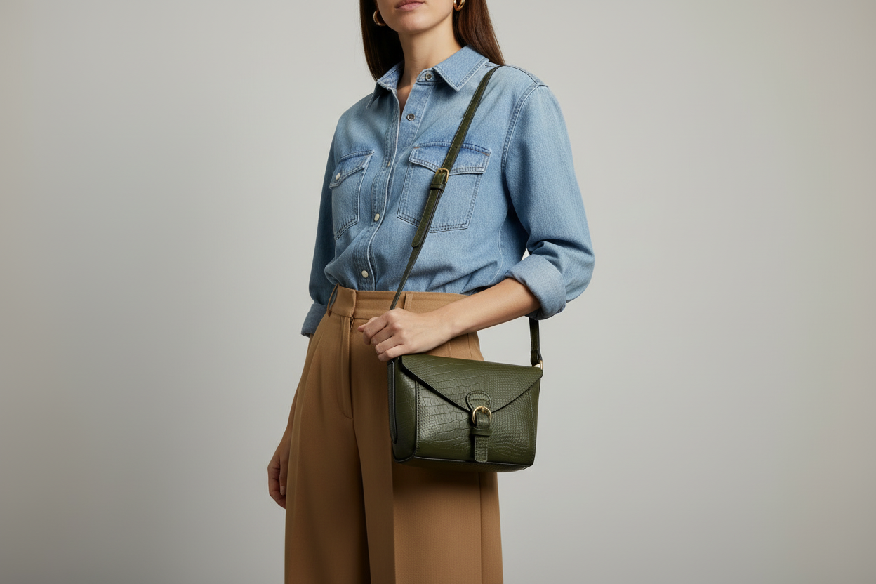 Scarlet Olive Green crossbody bag