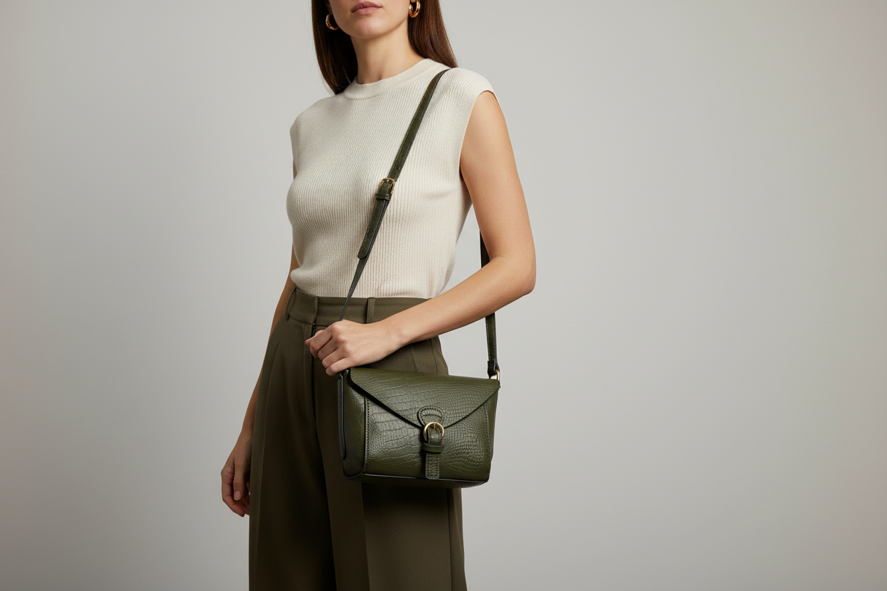 Scarlet Olive Green crossbody bag