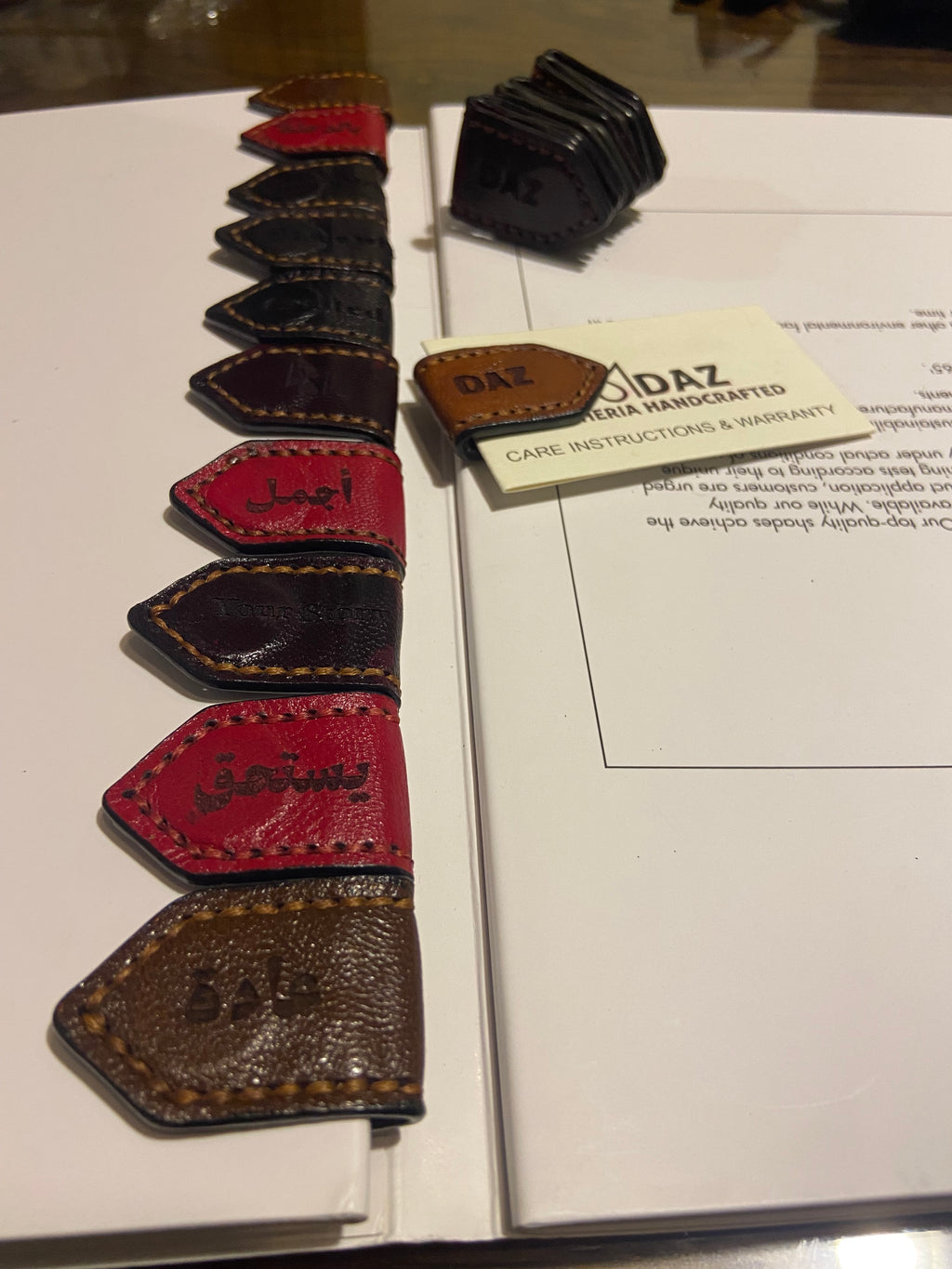 Magnetic Leather Bookmark