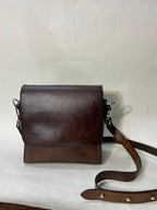 Vegetable tanned crossbody bag