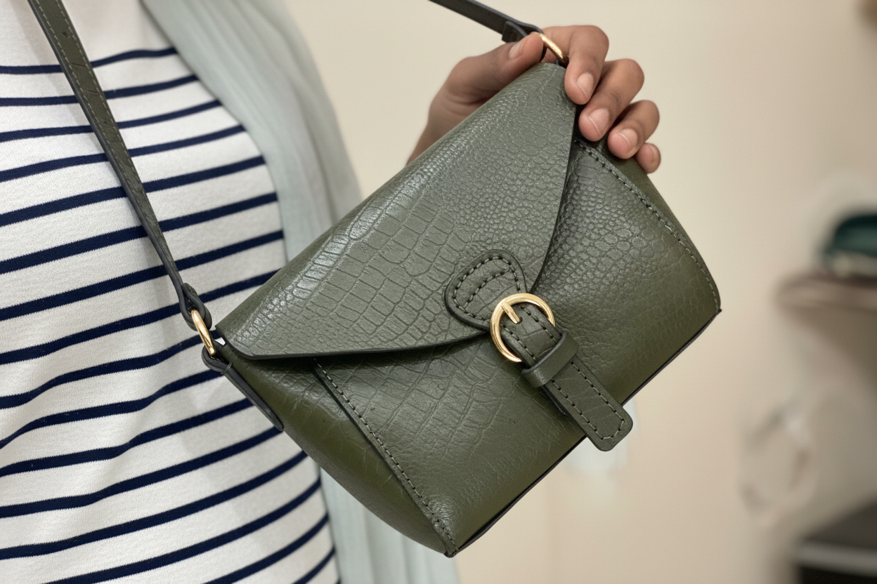 Scarlet Olive Green crossbody bag
