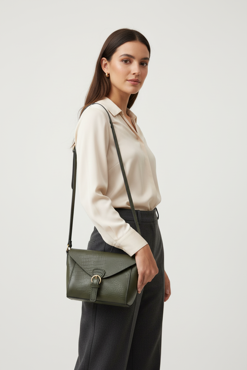 Scarlet Olive Green crossbody bag